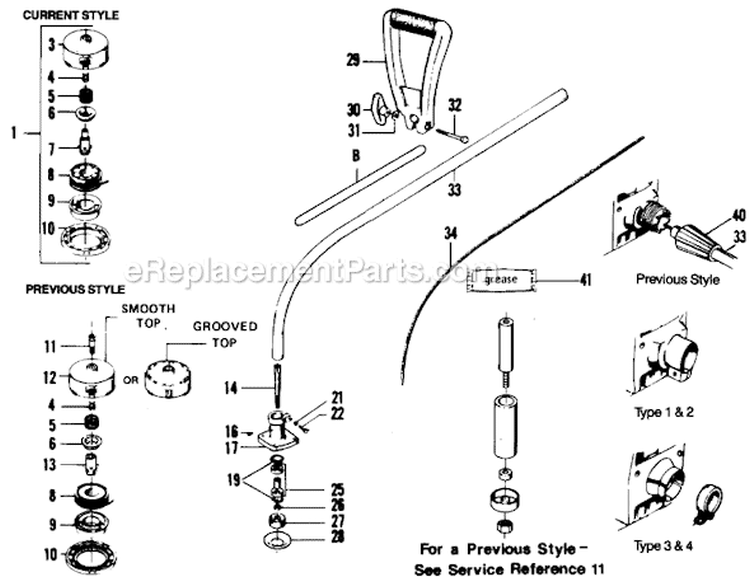 Page B Diagram and Parts List for XR-70  Weed Eater Trimmer